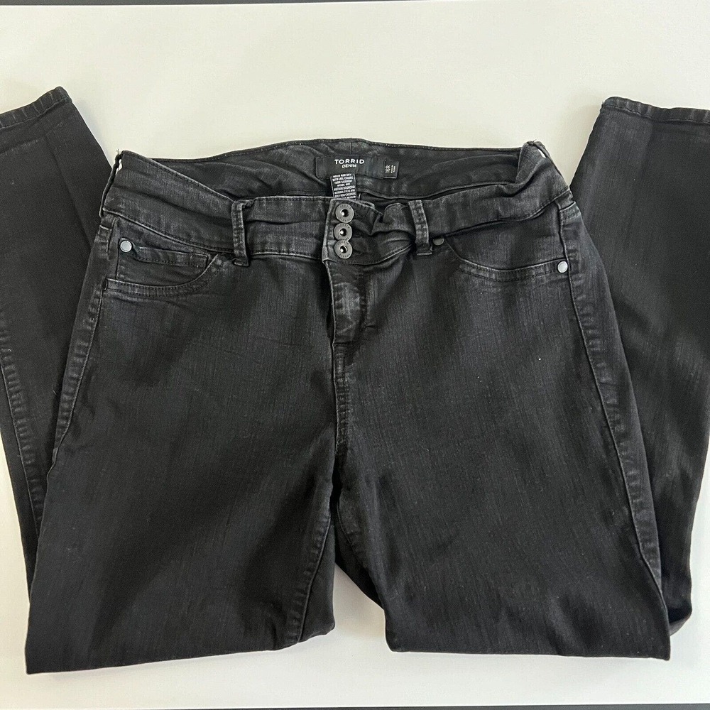 Torrid Womens Black Jegging Skinny Super Stretch High-Rise Jeans Sz 16R